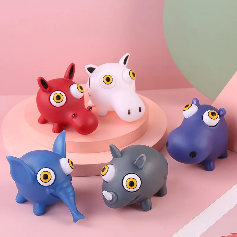 لطيف لينة الحيوان الإجهاد الإغاثة الكرة اسفنجي وامض تنفيس المفاتيح لعبة للأطفال أدهد التوحد القلق الأطفال هدية