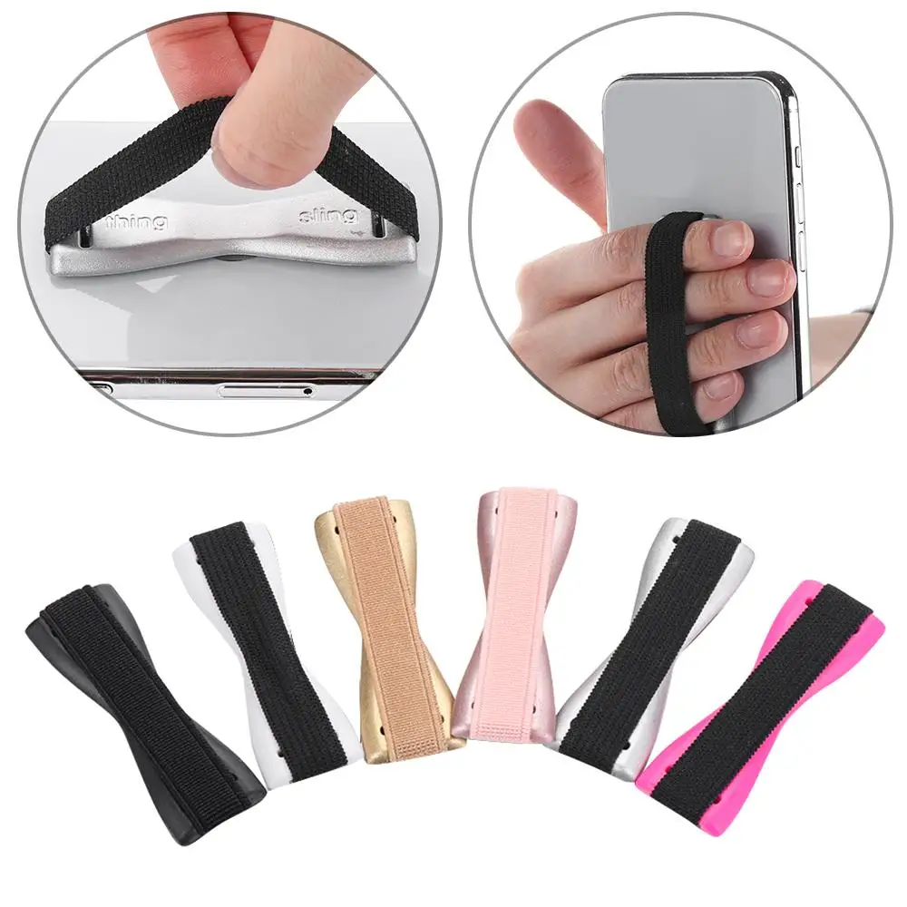 Fixing High Quality One-handed operation Bandage Strap bracket Finger Grip Sling Phone Holder Phone back sticker Selfie Strap