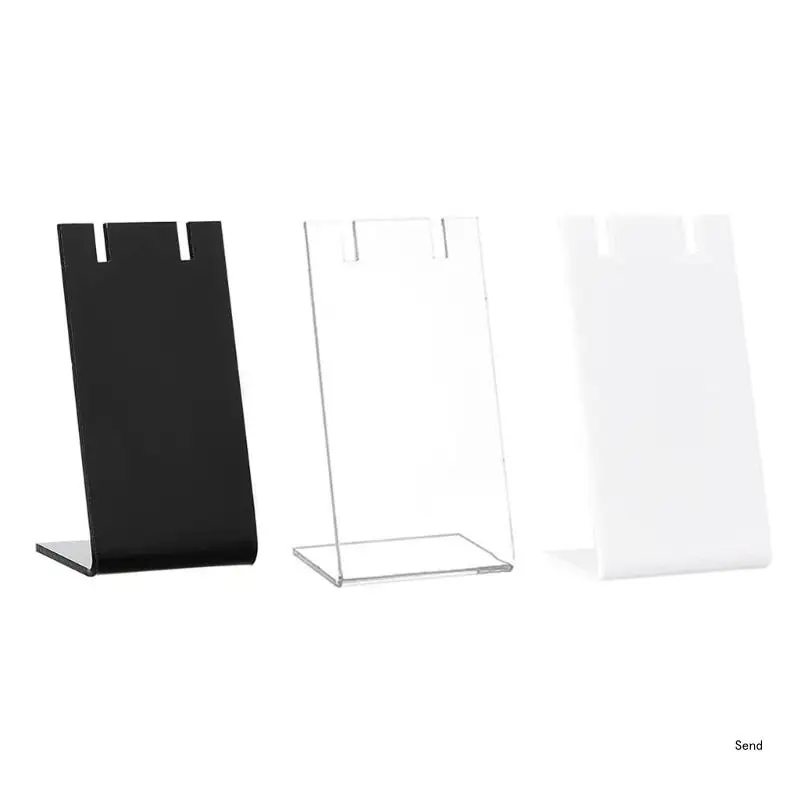 5Pcs Sturdy Acrylic Slanted Earring and Pendant Organizers Stands for Displays