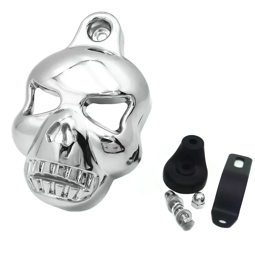 

Skull Horn Cover For Harley Davidson Big Twins V-Rods Stock Cowbell 1992-2020 Chrome Motorcycle Parts