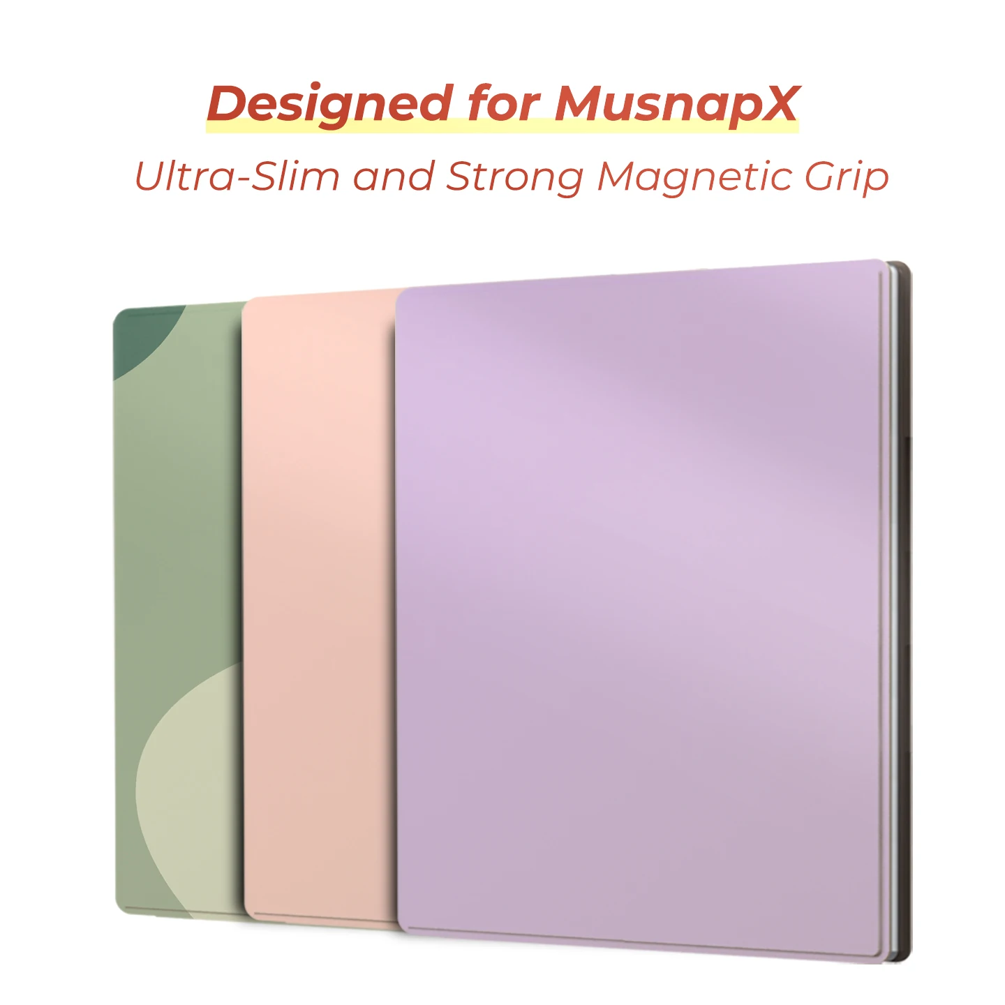 Étui magnétique Twosheep pour MusnapX 10,65 pouces, fixation magnétique sans cadre, mise en veille/réveil automatique, ultra fin, couleur unie