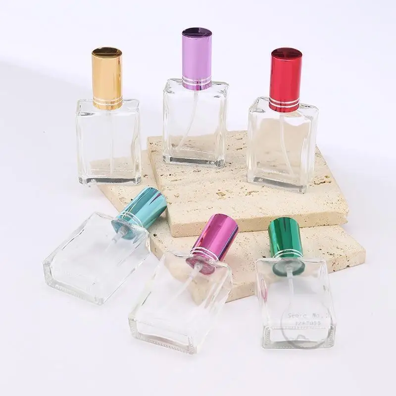 

Square Perfume Bottle With a Glass Rod Manual Painting Glass Parfume Bottles Home Decoration Gifts 15ml