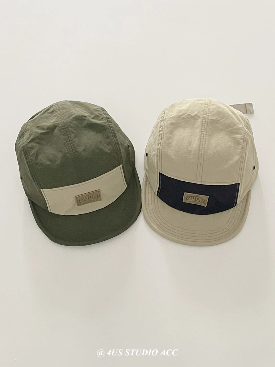 Five-Piece Hat Retro Short Brim Breathable Quick-Dry Baseball Cap Women\'s Overalls Wind Soft Top Hip Hop Baseball Cap Men