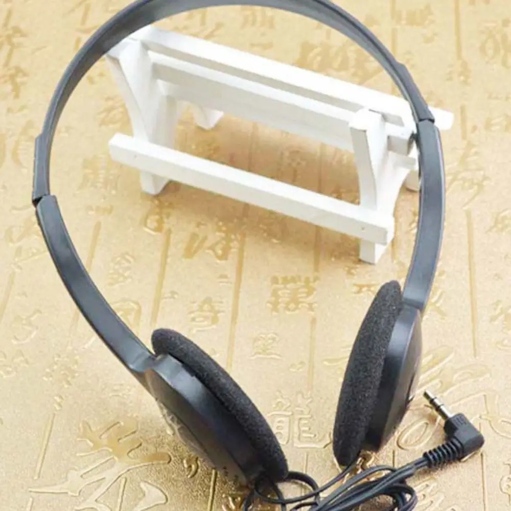 

Online Class Earphone 3.5MM Headworn Wired Headset Wired Black Wired Headworn Earphones ABS Universal Headphone Computer