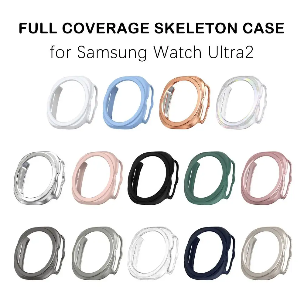 Watch Protective Case For Samsung Galaxy Watch Ultra2 Matte Spray Hollow Out Full Wrap Frame Lightweight Snap On Bumper Shell