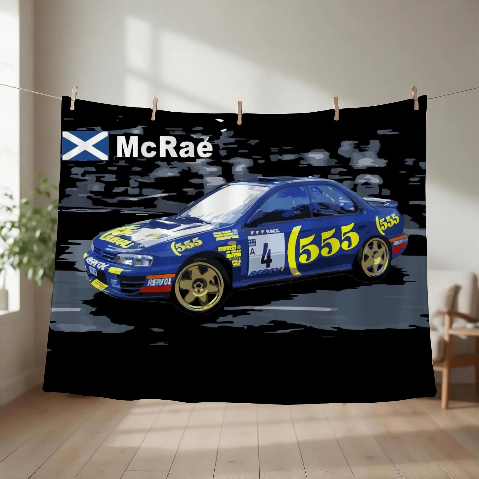 wrc 555 colin McRae GC8 Throw Blanket Sofa Throw For Baby for winter Summer Beddings Blankets