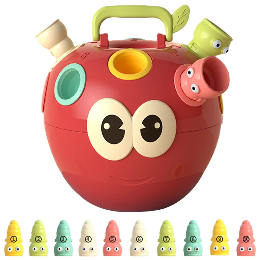 Apple Bug Color Matching Game Kids Toy Toddler Toys Sense Training Puzzles for Cognition Early Learning Jigsaw Building Blocks