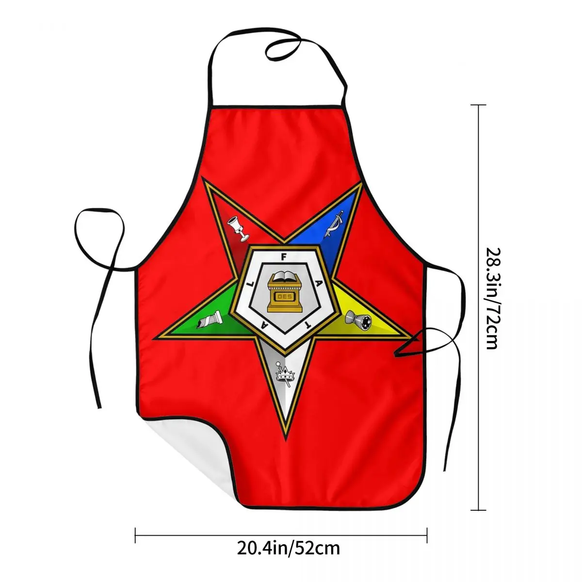 Oes Order Of The Eastern Star Apron Chef Cooking Tablier Sleeveless Bib Kitchen Cleaning Pinafore for Women Men Gardening