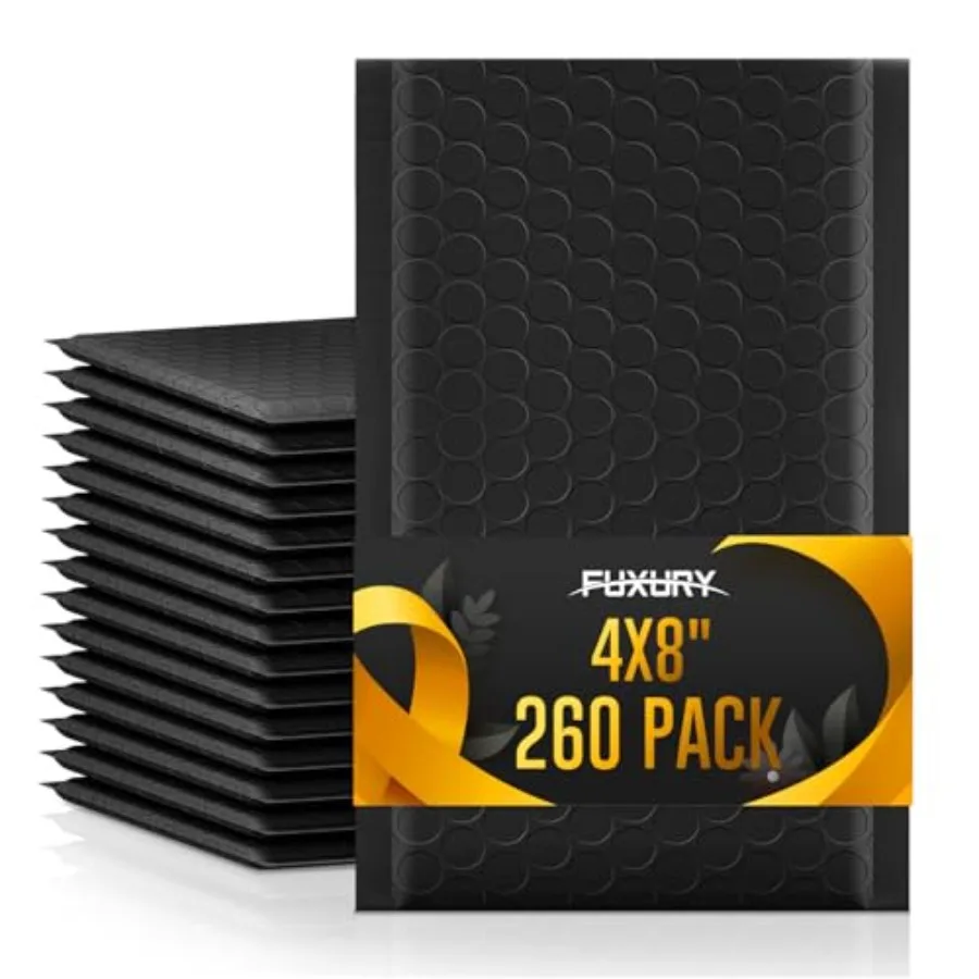 

Пакеты-конверты с пузырчатой пленкой 4x8, 260 штук, для почтовых отправлений, маленькие пузырчатые конверты, размер 4x7 дюймов, самоклеящиеся, с мягкой подкладкой