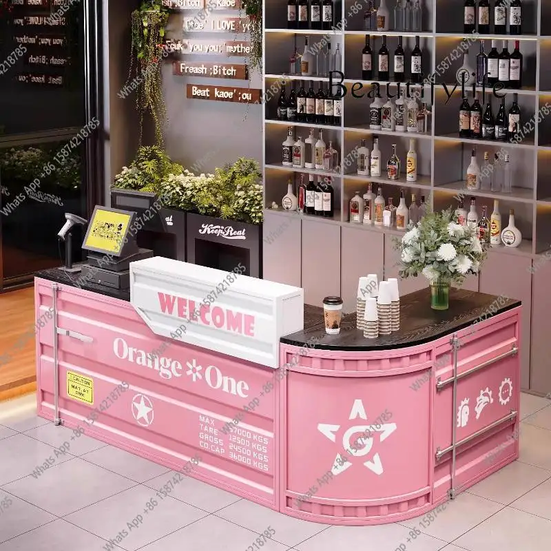 

H Business Mostrador Recepcion Office Furniture Storage Front Desk Reception Counter Boutique Beauty Salon Reception Desks