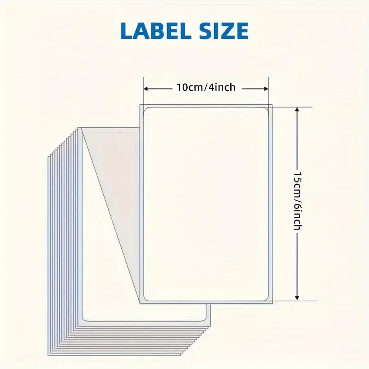 500/1000 ورقة 4 ''x 6'' ورق ملصقات حراري أبيض لطابعات الملصقات الحرارية ملصقات الشحن اللوجستية 100x150 مللي متر
