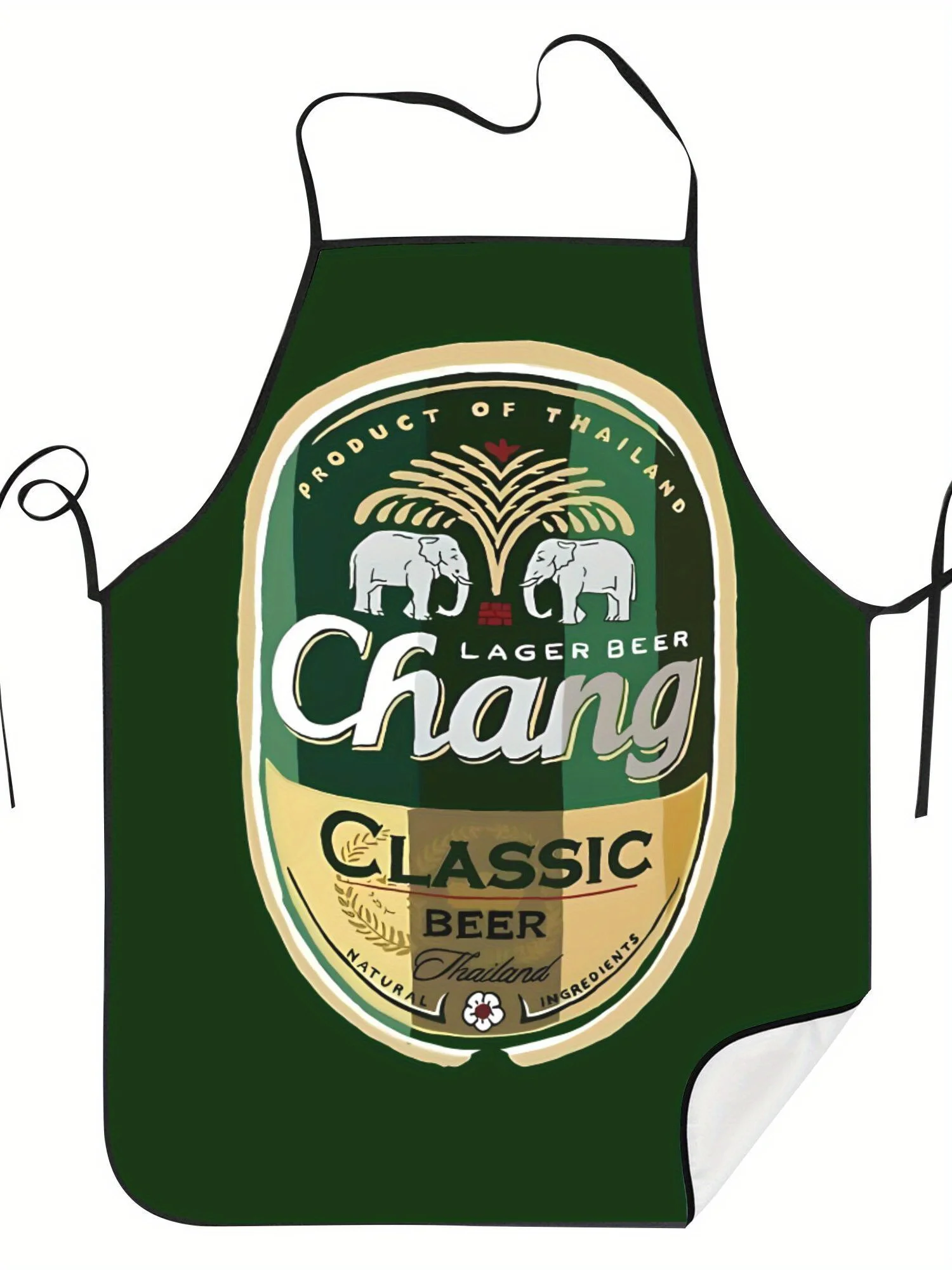 Thai Chang Beer Funny Apron Cook Restaurant Printed for Men And Women Machine Wash