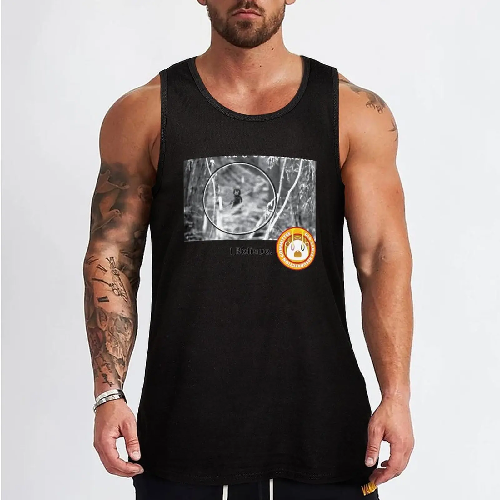 He's Out There...I Believe Tank Top anime clothes anime Men's gym plain t-shirt