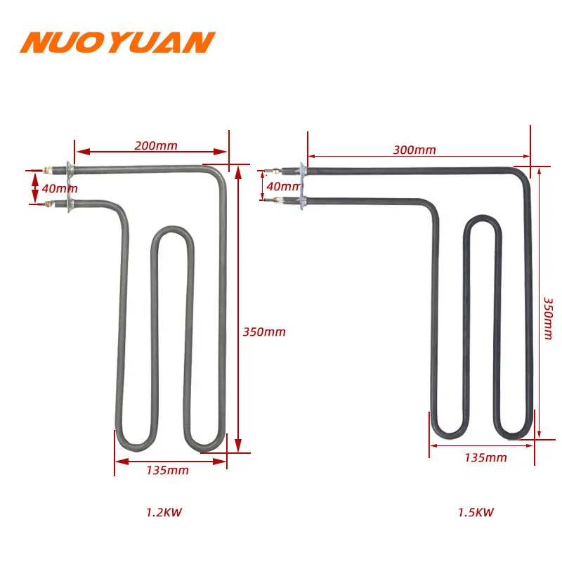 220V Electric Resistors for Oven 1.2KW/1.5KW Stainless Steel Tubular Heating Element for Sauna/Oven/Stove/Furnace