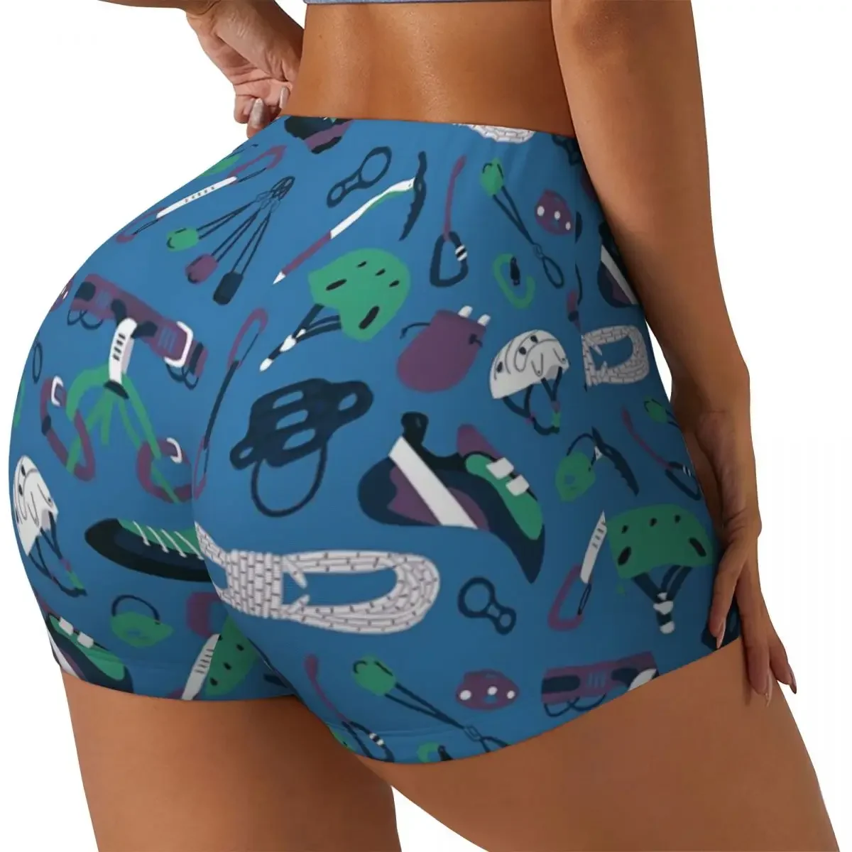 Custom Rock Climb Women Gym Workout Running Shorts Athletic Volleyball Biker Yoga Shorts