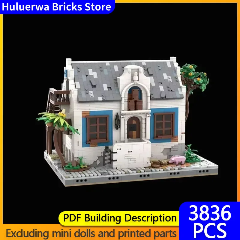 Popular Street View Model MOC Building Bricks Luxury Noble Tavern Modular Technology Gifts Holiday Assemble Children Toys Suit