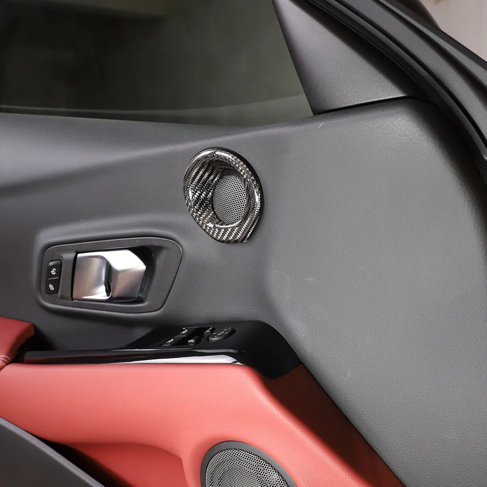 

R2-Car Carbon Fiber Side Door Audio Tweeter Speaker Cover Decorative For Toyota Supra 2019-2022
