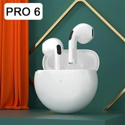 Original Pro 6 Pro6 Earphone Mini Wireless Bluetooth 5.0 Headset HiFi Stereo Gaming Headphone HD Microphone Call Earbuds J6 HT38