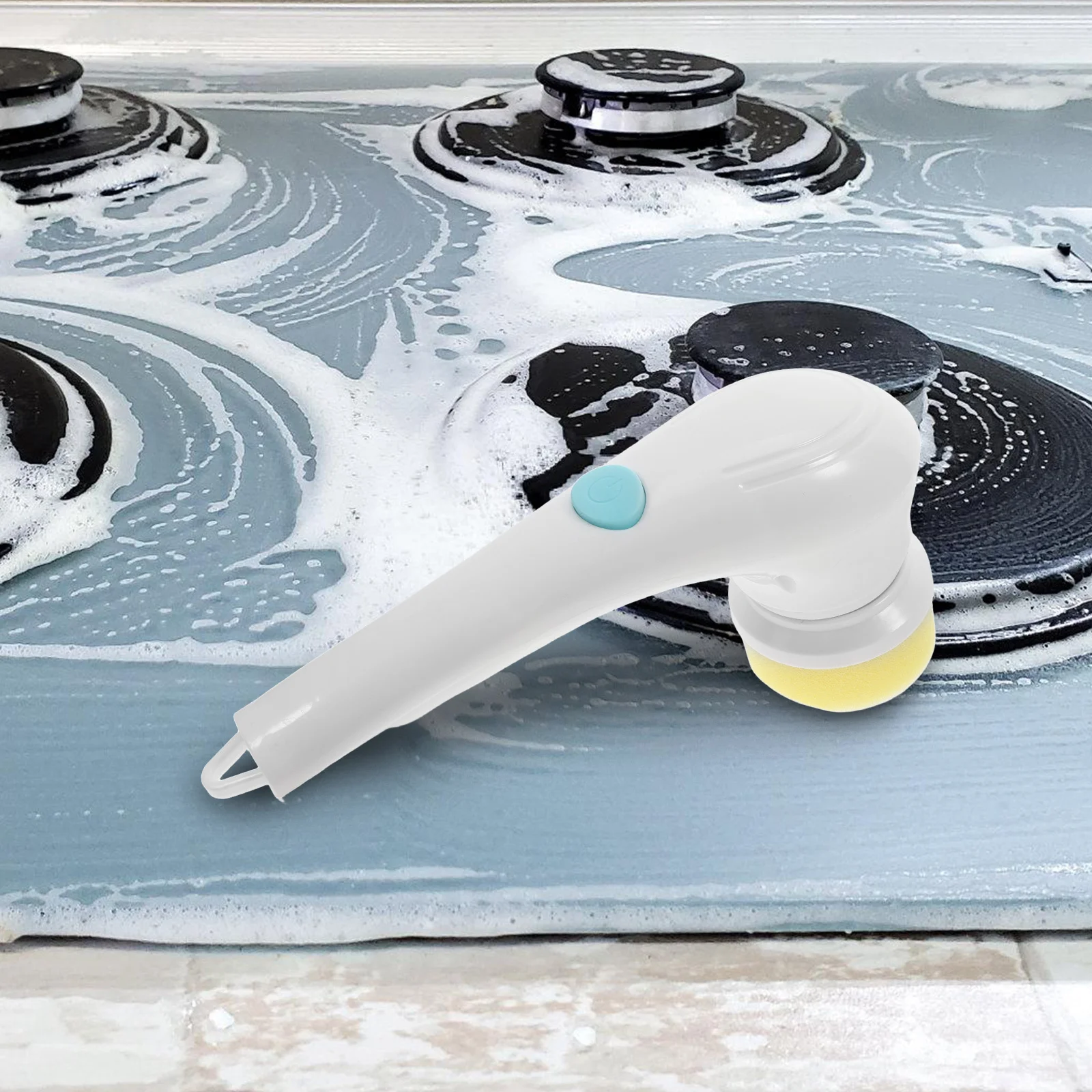 فرشاة تنظيف كهربائية 5 في 1، رؤوس غسيل دوارة لاسلكية قابلة للاستبدال للحمام وبلاط المطبخ وحوض الاستحمام