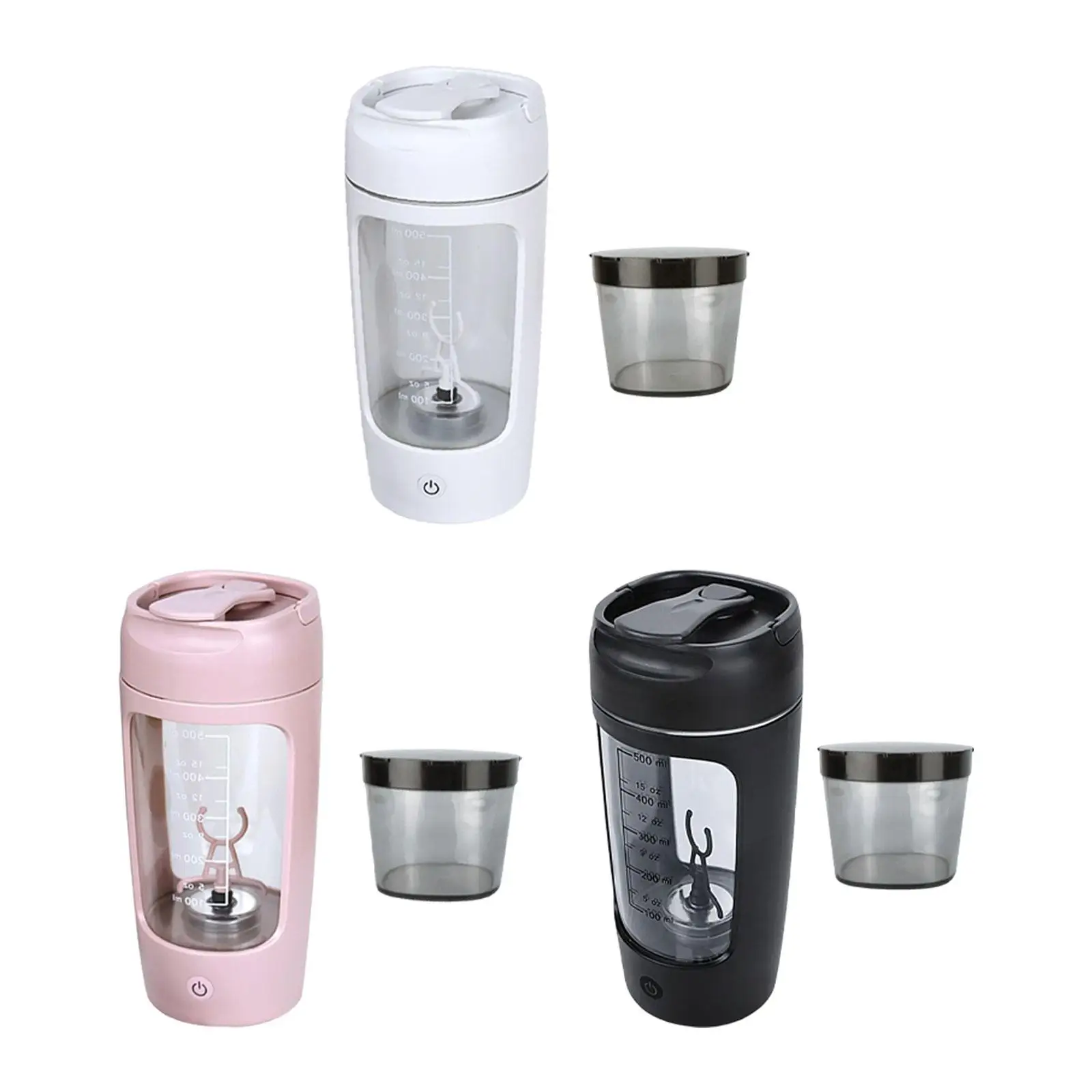 Portable Electric Protein Shaker Bottle Blender USB 650ml for Workout Sports