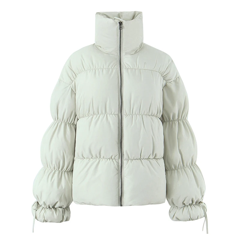 

YENKYE 2025 Winter Women Light Green Comfortable Oversized Parkas Long Sleeve Casual Loose Coat