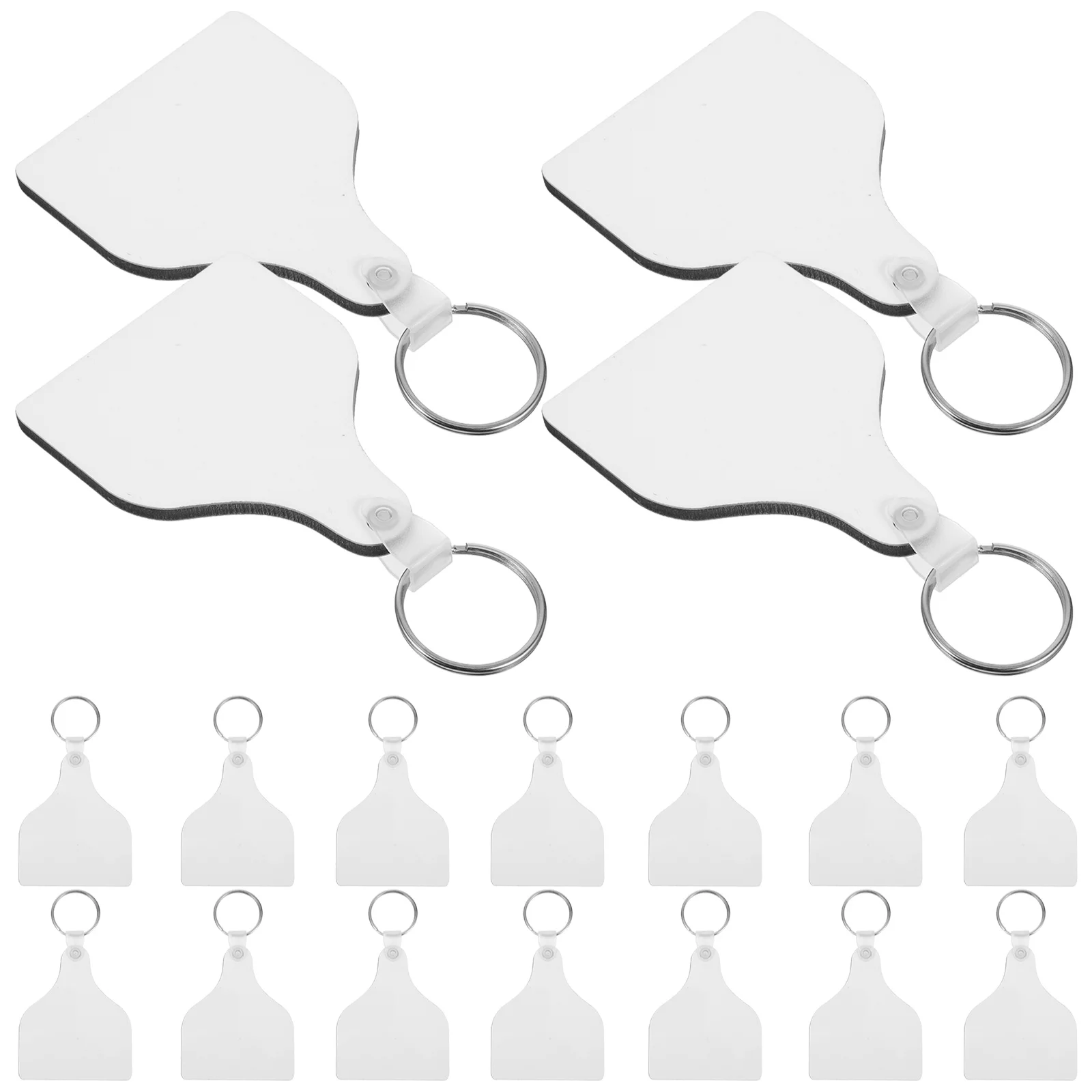

20 set Sublimation Keychains Blanks Diy Heat Transfer Key Chain Pendants Creative Decorative Portable Keychain Accessories For
