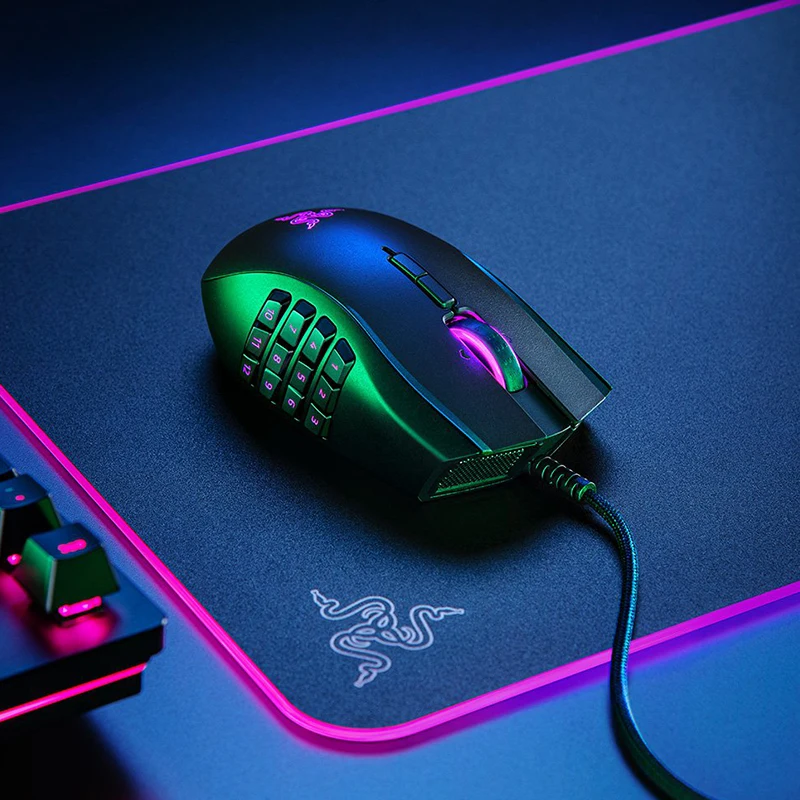 Razer Naga Left-Handed Edition Ergonomic MMO Gaming Mouse 20000DPI 19+1 Programmable Buttons Wired Gaming Mouse