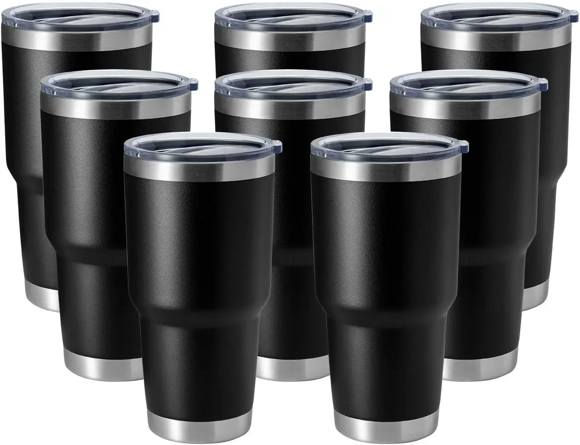 

30oz Stainless Steel Vacuum Insulated Tumbler, Keeps Drinks Hot 3 Hours Cold 9 Hours, BPA Free Lid, Fits Car Cup Holders