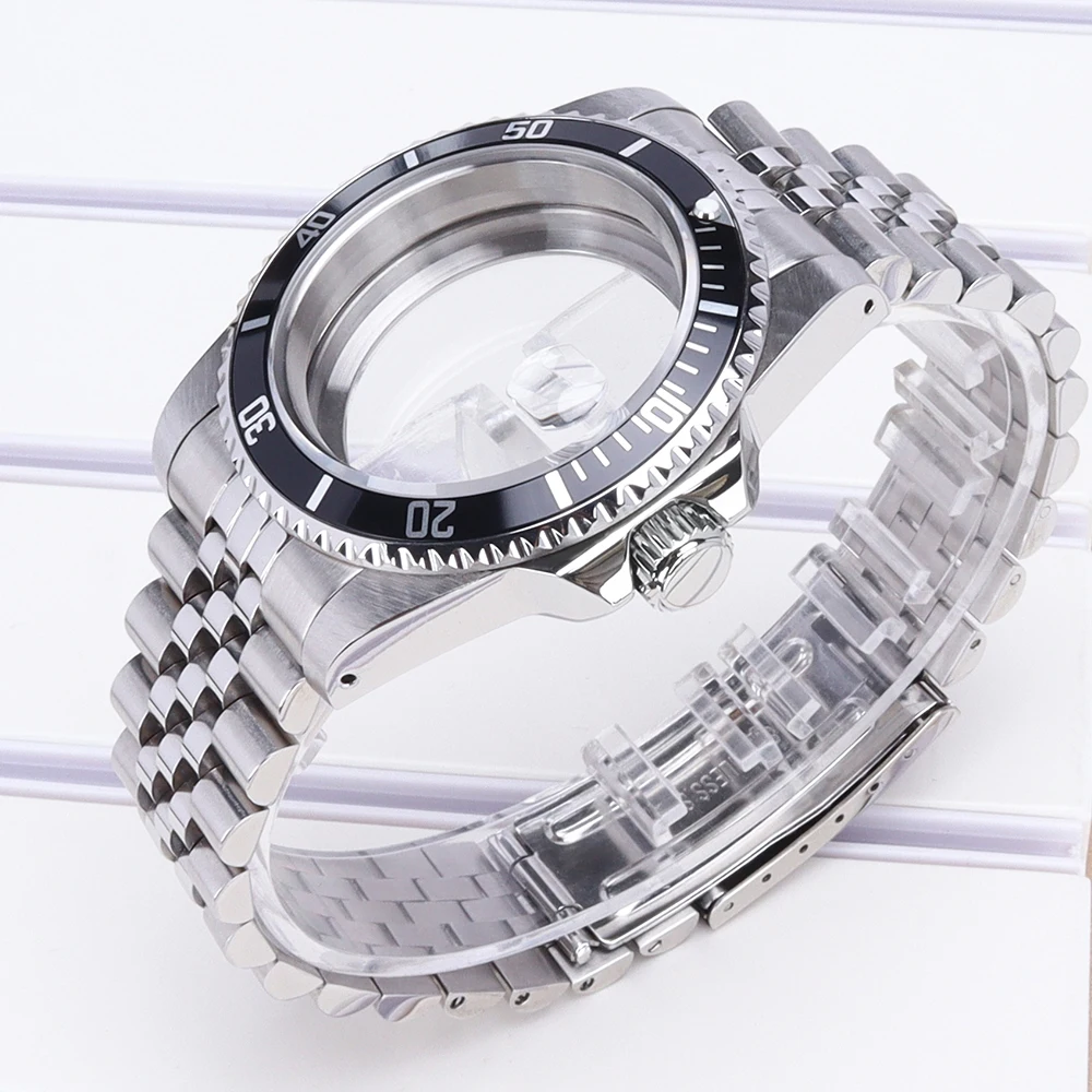 38-mm-Vintage-Uhrengehäuse und -Armband, 316L-Edelstahlteile mit Saphirglas für NH35-, NH36-, NH34/38- und NH70-Uhrwerke, passend für Retro-Submariner. – Detail 3