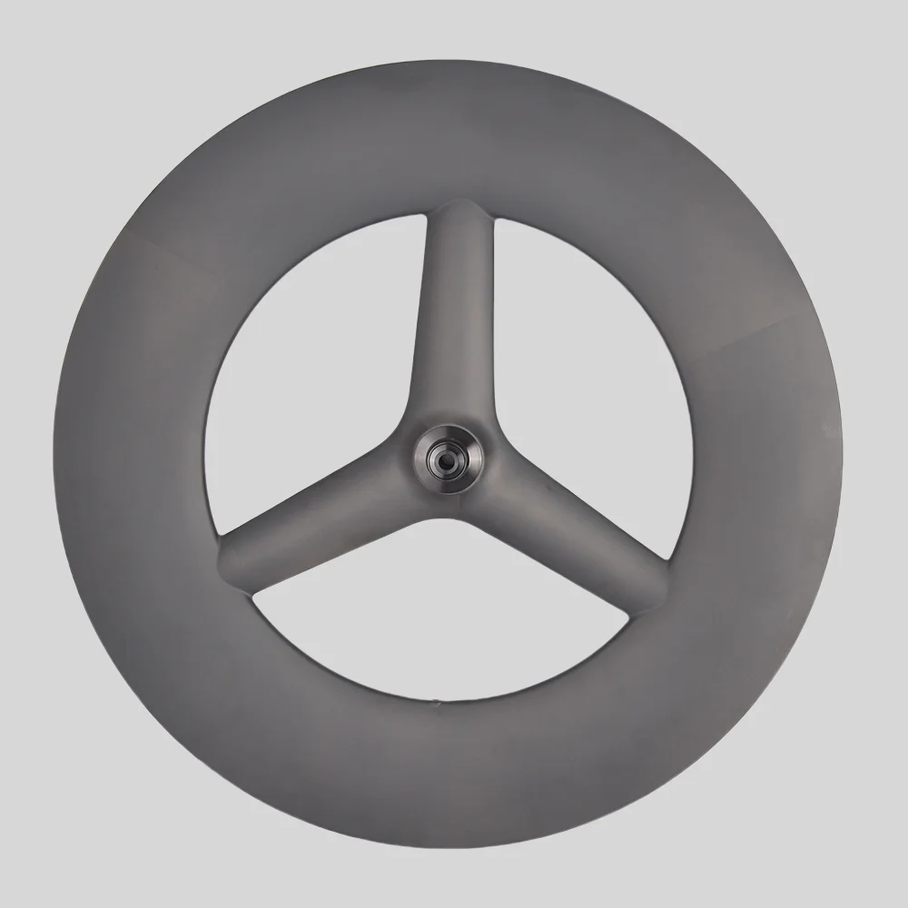 

Carbon Road Bike Wheelset TT Front Carbon Wheel 700C Disc Brake Tri Spokes Light Weight Cycling Parts UD Matte/Glossy 120mm 28C