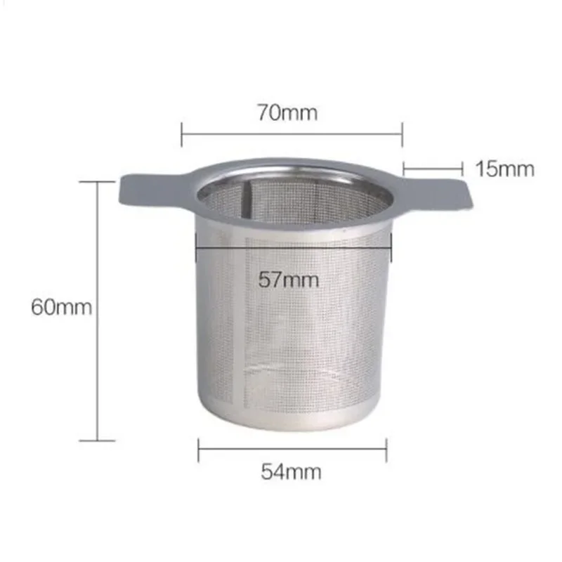 2 Pcs Stainless Steel Reusable Mesh Tea Infuser Strainer Leaf Filter Sieve Cup Parts
