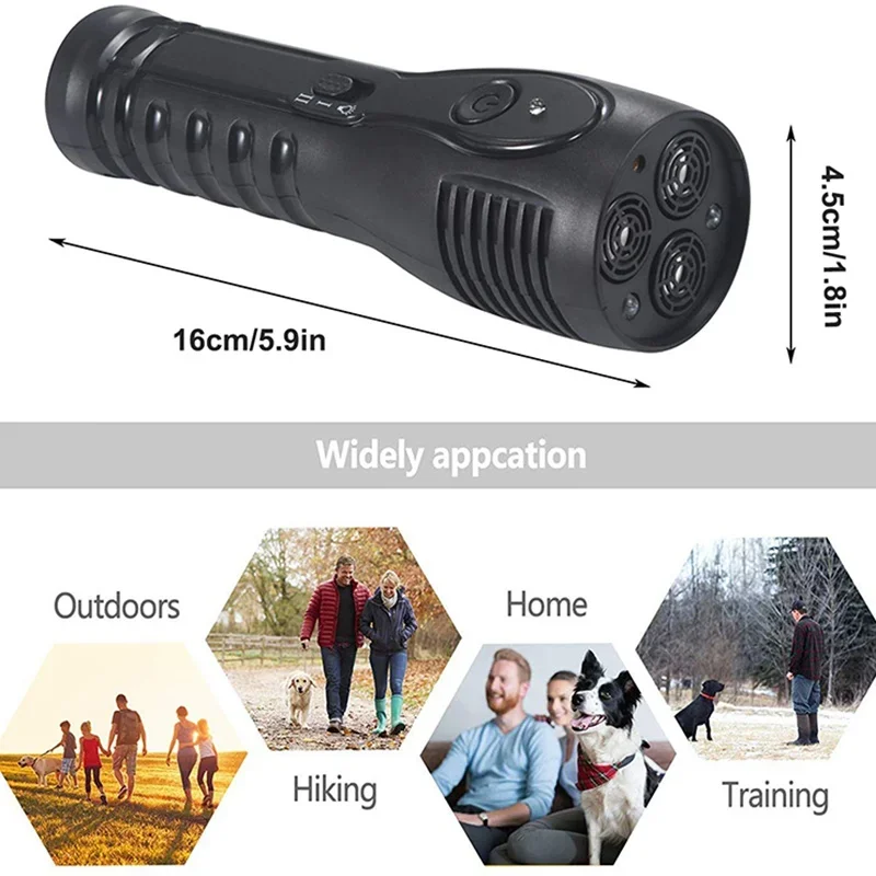 Ultrasonic Dog Repeller USB Rechargeable Dog Repellent Device Anti Barking Stop Bark Defense Electric Shocker Dog Trainings 2024