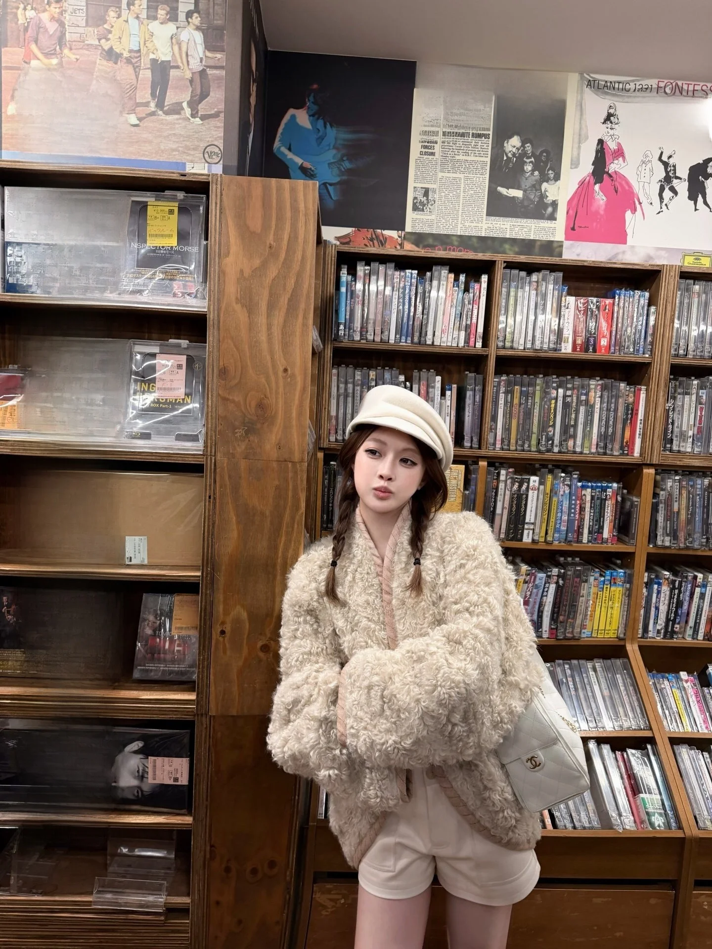 ato Hero l Lead Role Lazy Sle Milk Tea Color Fur Coat Women's Curly Hair Inteated Skin Outerwear ort Sve