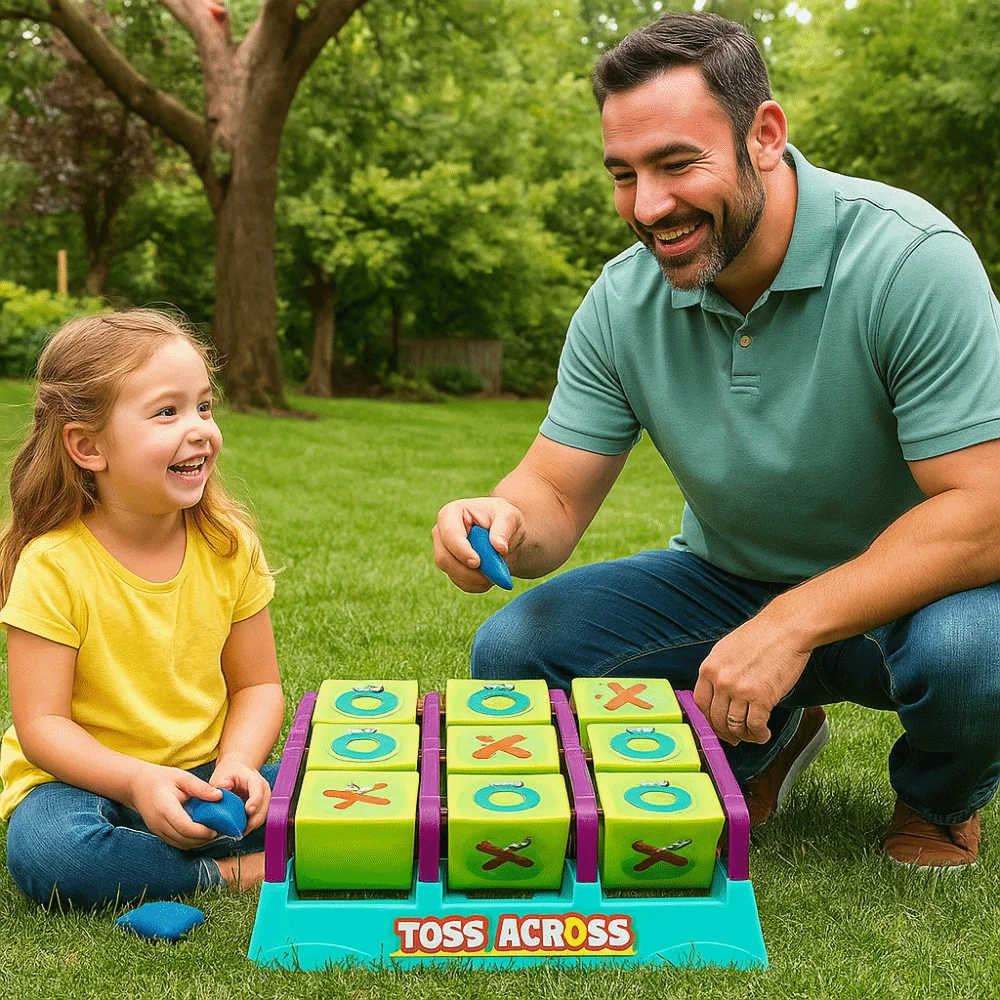 Plastic Tic Tac Toe Throwing Game Interactive Multiplayer Throwing Game Board Game Montessori Flip Tictactoe Tossing Game