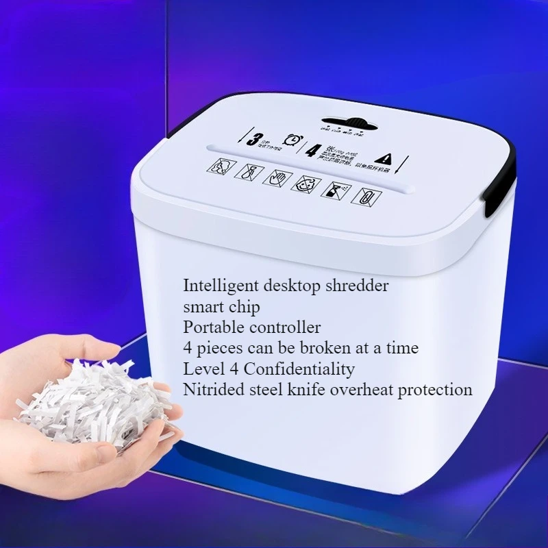Small Electric Office Automatic Confidential Shredder for Household and Confidential Documents Shredder