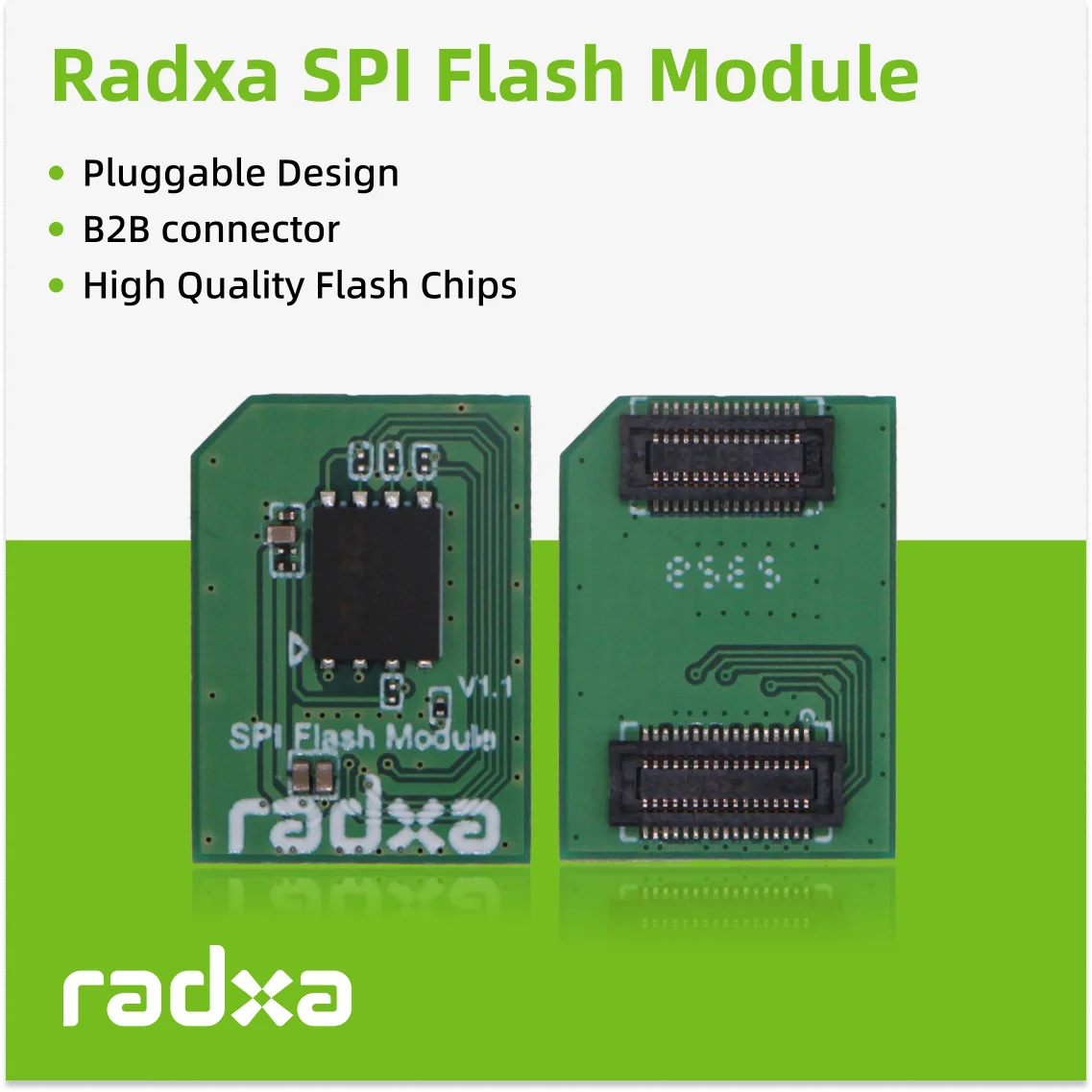 Radxa SPI Flash Module, Compatible with Radxa ROCK 5A / 5C, Pluggable, High Quality Storage Chips