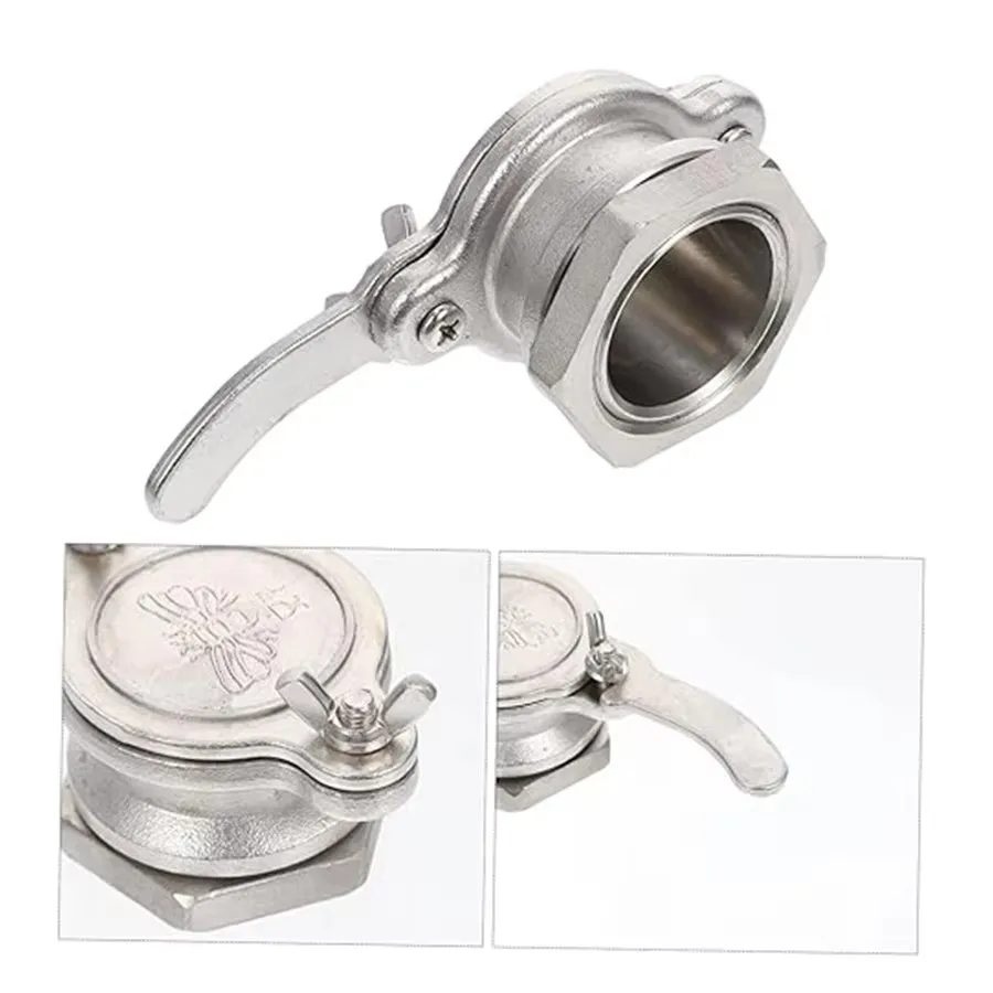 Stainless Steel Honey Tap Gate Valve Flick Machine Flow Honey Mouth Separator Extractor Bottling Beekeeping Supplies