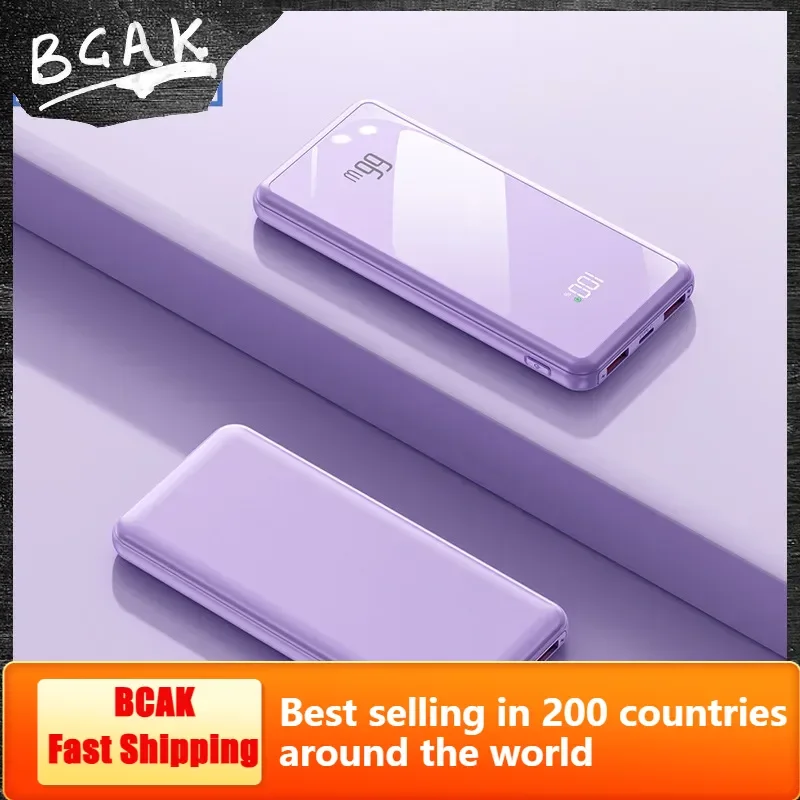 

HOT Real Capacity BCAK Wholesale of 30000 Milliampere Large Capacity Built-in Power Bank Fast Charging Mobile Power Supply Gifts