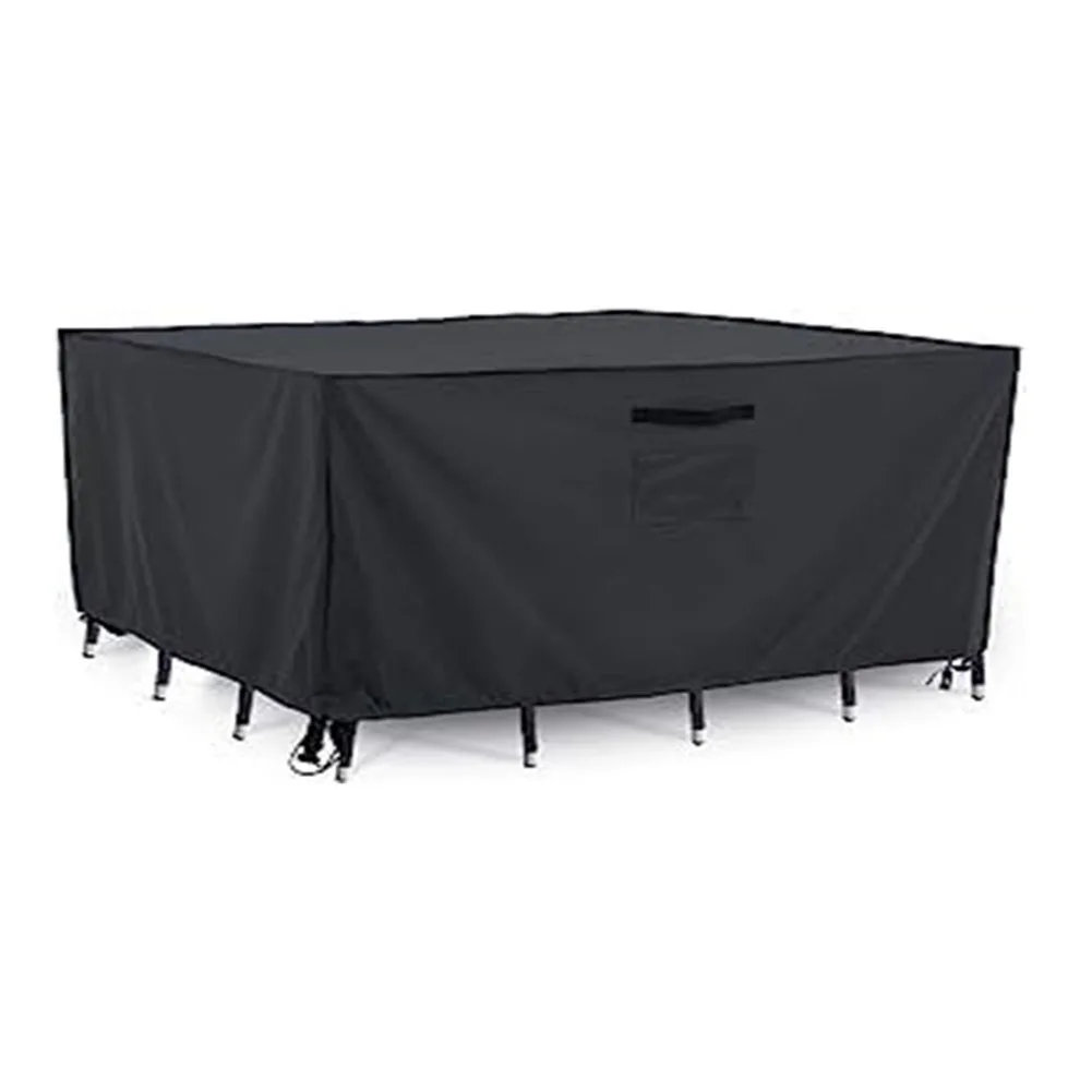 

Патио Использование Сезонное хранилище Крышка уличной мебели Дренажная крышка стола Дизайн воздушного потока Регулируемые застежки