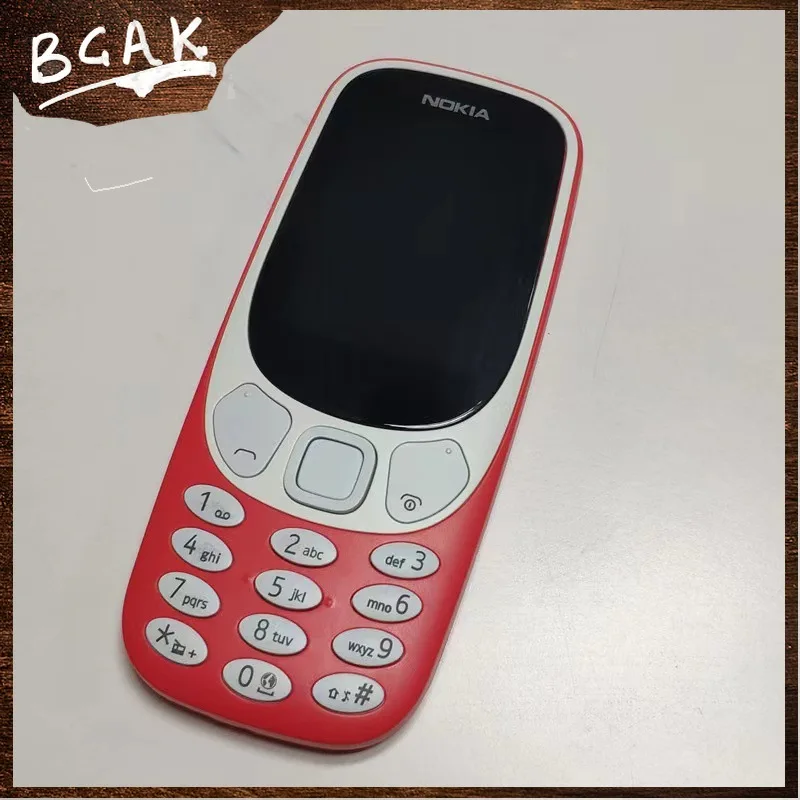 3310 mobile phone 2.4 GSM non-smart phone 2G straight board Nokia button elderly function mobile phone dual card BCAK