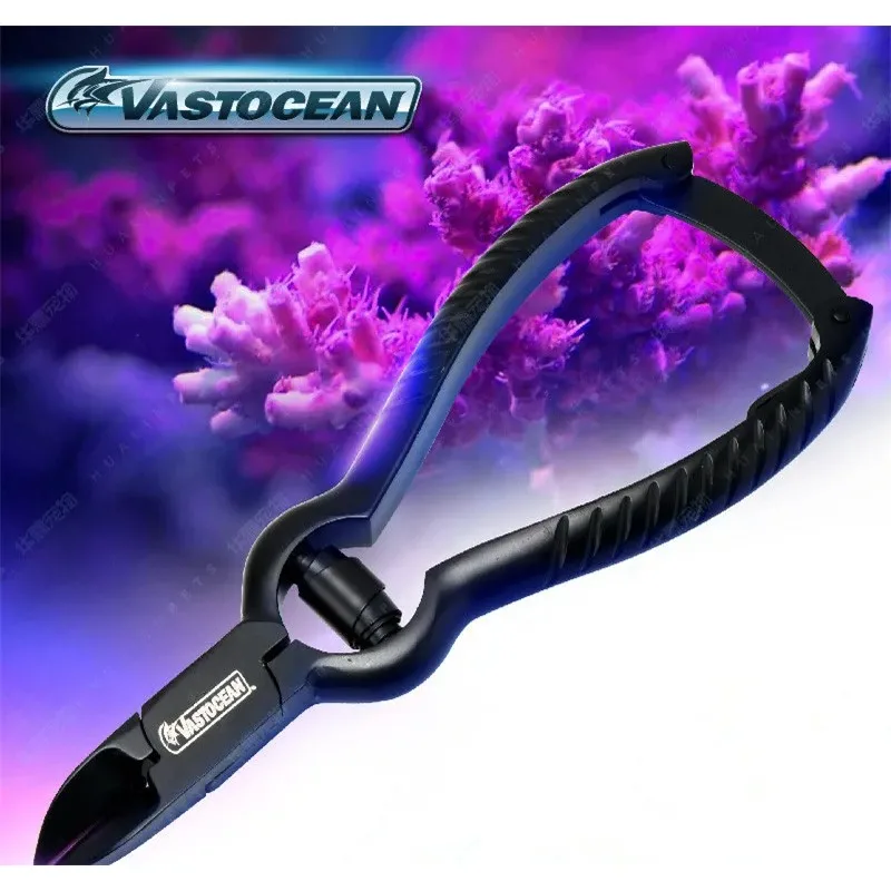 

VASTOCEAN Coral scissors sps scissors Stainless steel fish tank tools Coral clamp black tweezers Straight cut