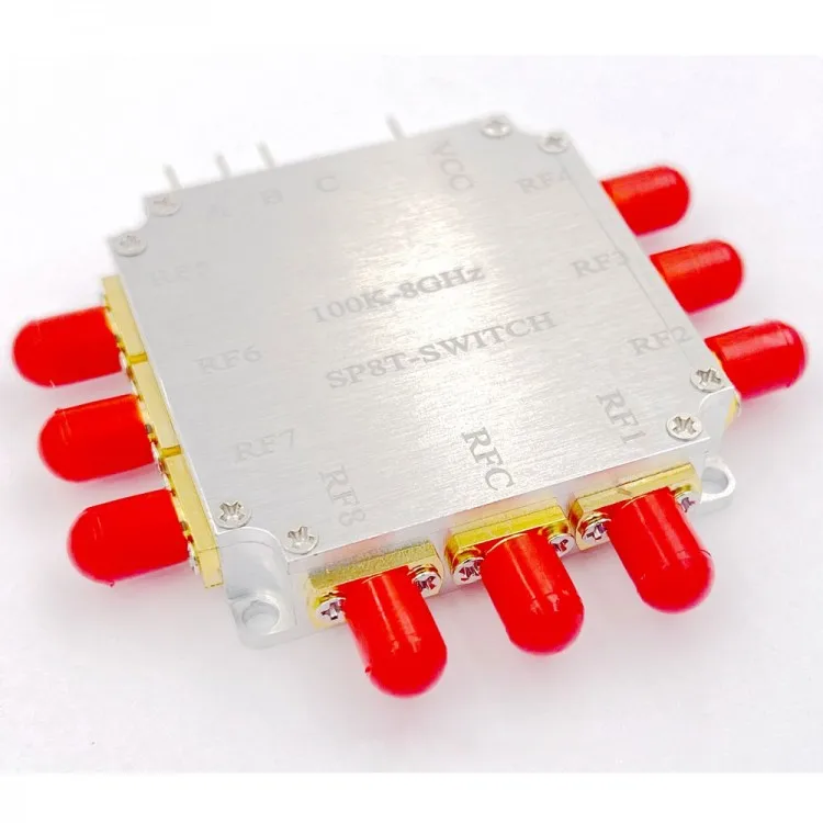 

100K-8GHZ-SP8-CNC SP8T RF Switch Module with Wide Bandwidth & High Isolation & Low Insertion Loss