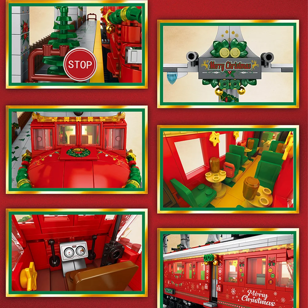 MOC-Juego de bloques de construcción de modelo de tren, 2822 Uds., crear obras maestras arquitectónicas para decoración de habitación, regalos de cumpleaños perfectos