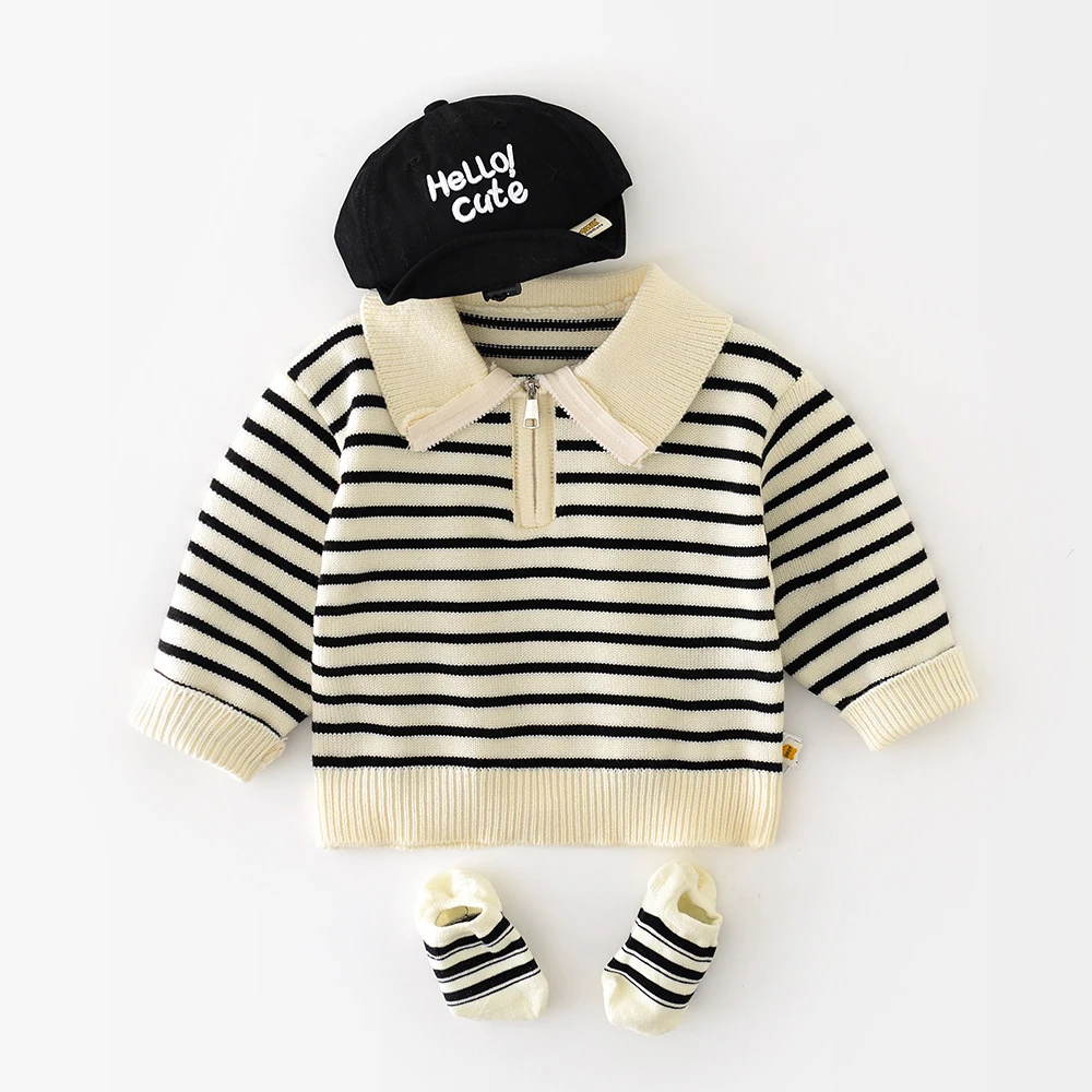 LILIGIRL Baby Sweaters Classical Striped Baby Boys Knitwear Toddler Girls Sweaters Boys Cardigans  9M-3T