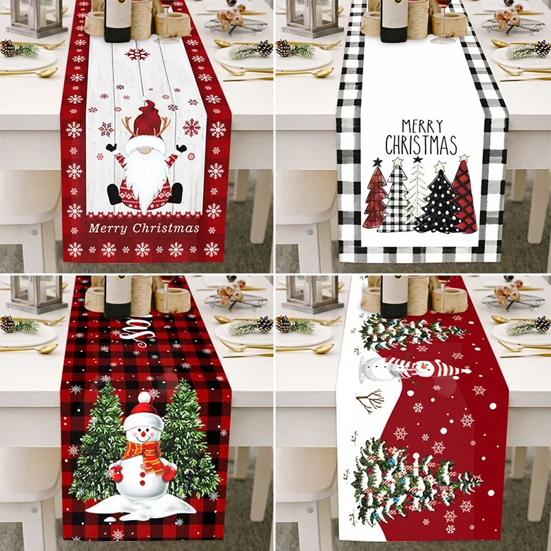 

Christmas Table Runner Merry Christmas Decoration for Home Xmas Party Decor 2023 Noel Ornament Happy New Year 2024