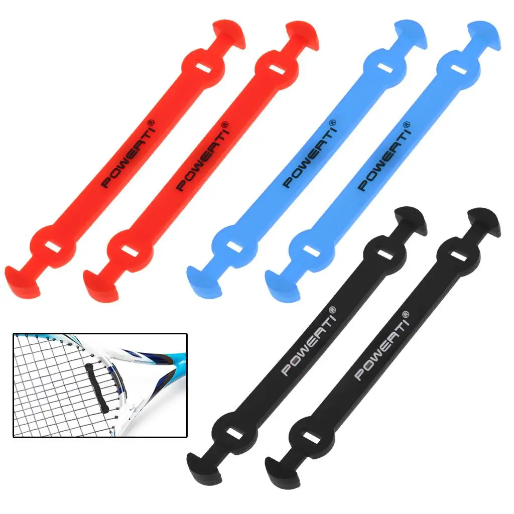 2 Pack Silicone Long Tennis Racquet Vibration Dampeners - Premium and Durable - Various Colors