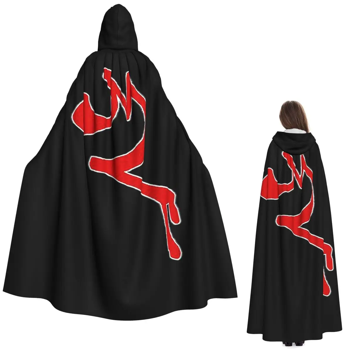 

Длинный красный плащ с капюшоном EddsWorld, костюм ведьмы, средневековый костюм, накидка для косплея, для Хэллоуина, для взрослых, унисекс