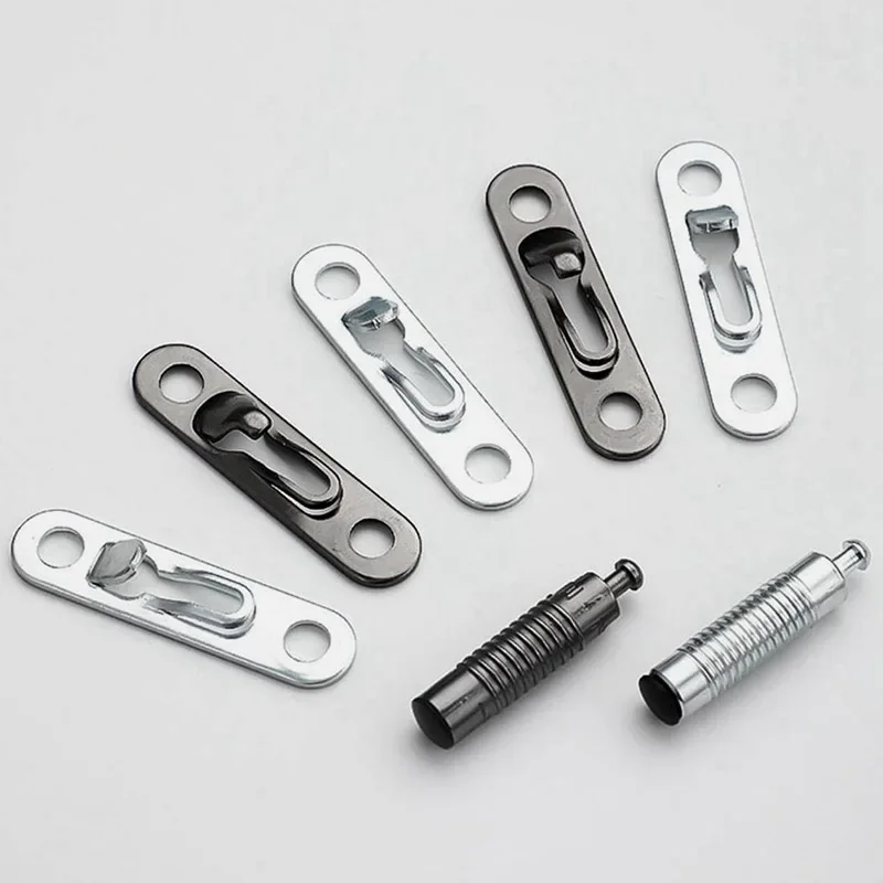 Invisible Furniture Connector No Drilling Hidden Slide Buckle Cabinet Shelf Fastener Wood Board Joint Fitting Wardrobe Hardware