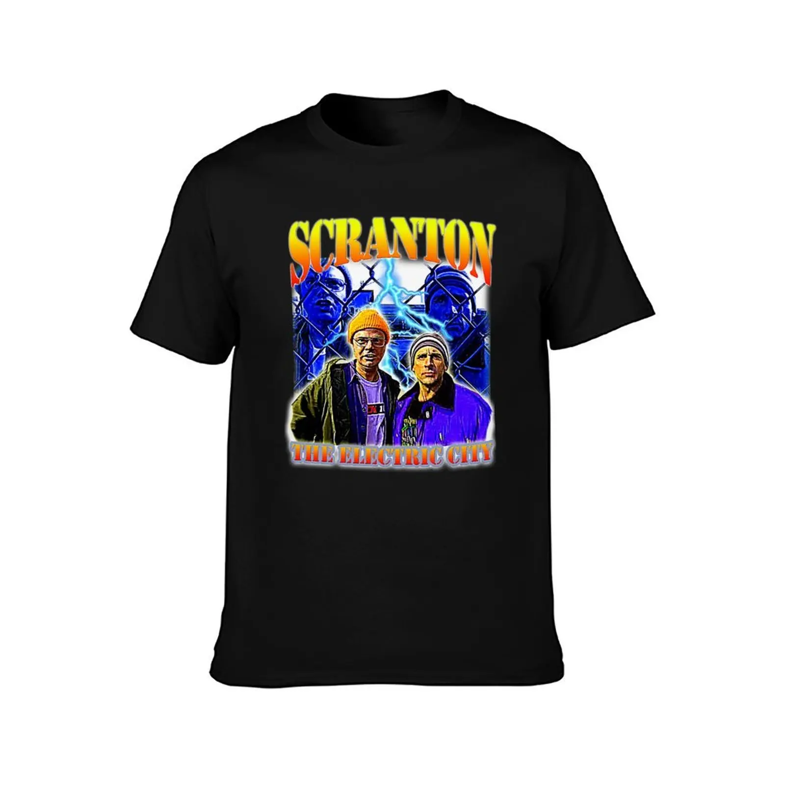 Scranton The Electric City T-Shirt, Summer Casual Cotton Tee, Oversized Streetwear Tops, Vintage Graphic Print, Unisex Men Women