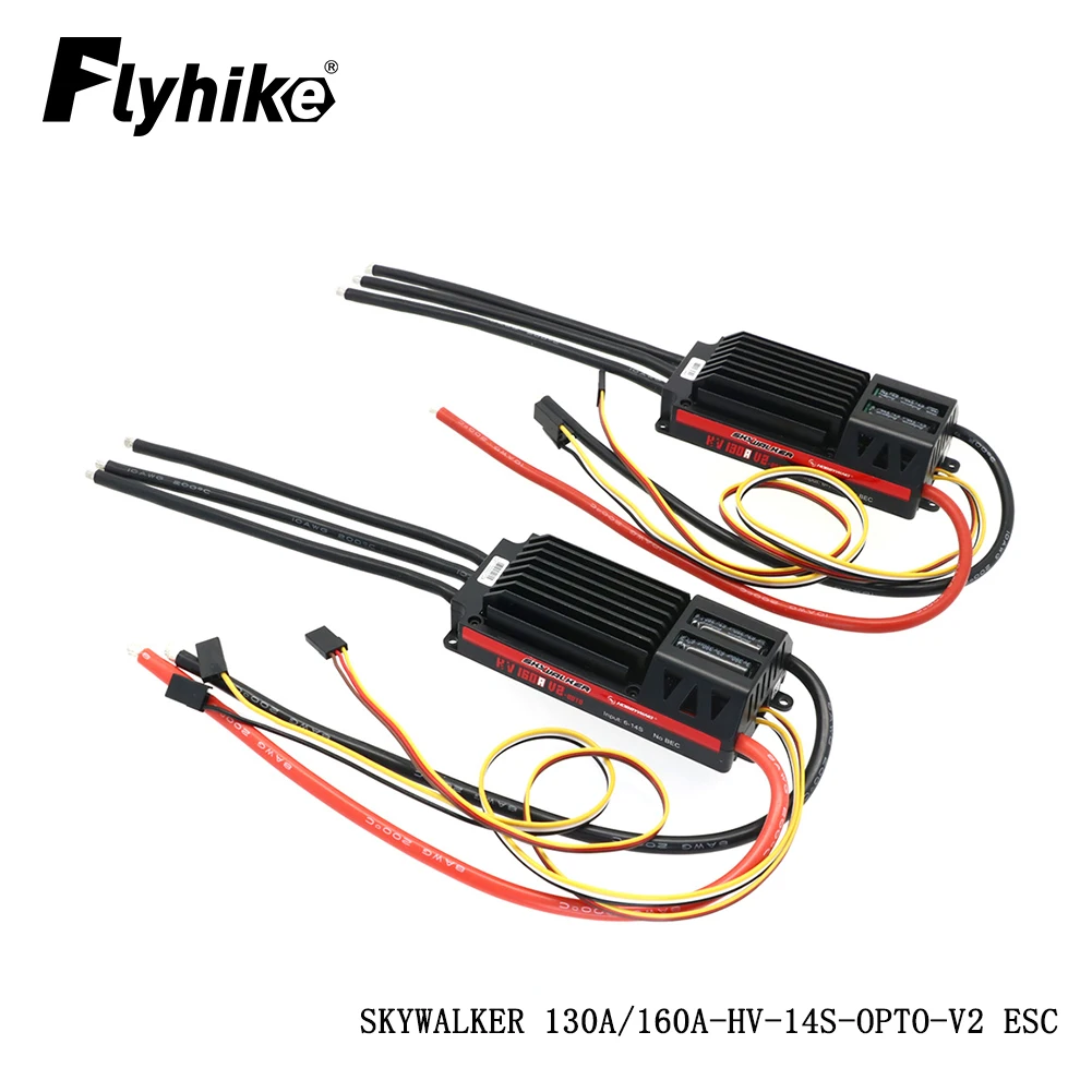 Hobbywing SKYWALKER 130A/160A HV 6-14S OPTO V2 Brushless ESC Speed Controller For 3D Fixed Wing Airplane